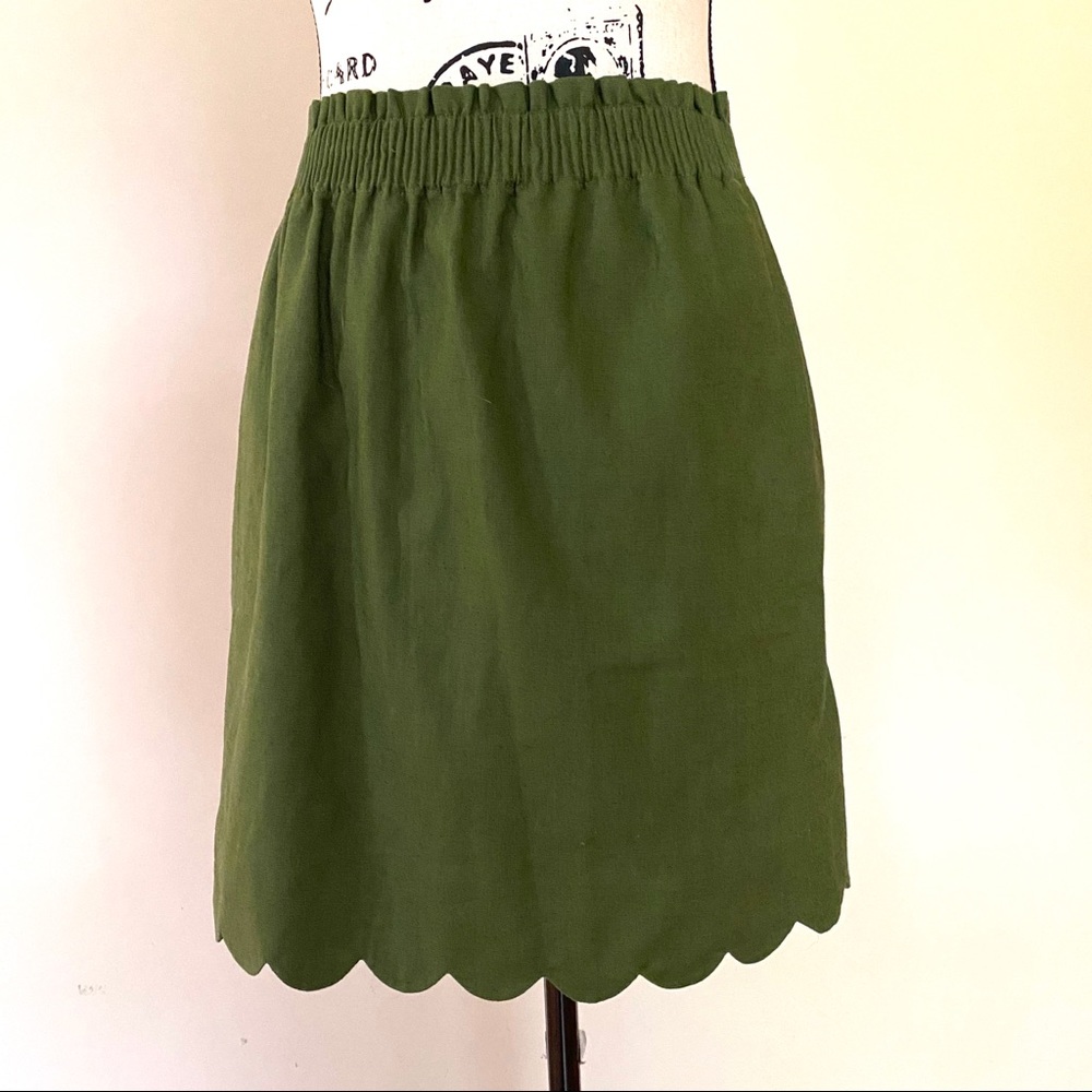 J Crew 14 NWT sidewalk scalloped hem skirt